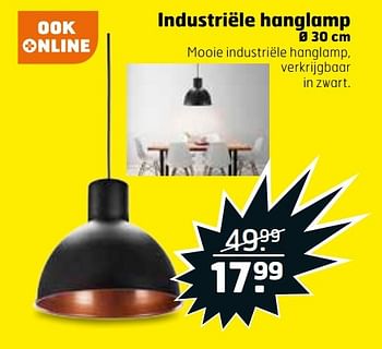 Aanbiedingen Industriële hanglamp - Huismerk - Trekpleister - Geldig van 21/02/2017 tot 26/02/2017 bij Trekpleister