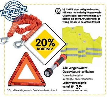 Aanbiedingen Alle wegenwacht geadviseerd-artikelen - Huismerk - ANWB - Geldig van 13/02/2017 tot 26/02/2017 bij ANWB