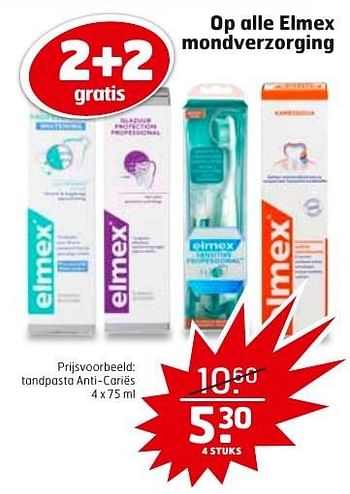 Aanbiedingen Alle elmex mondverzorging tandpasta anti-cariës - Elmex - Geldig van 13/02/2017 tot 26/02/2017 bij Trekpleister