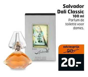 Aanbiedingen Salvador dali classic 100 ml - Salvador Dali - Geldig van 13/02/2017 tot 26/02/2017 bij Trekpleister