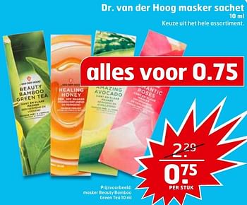 Aanbiedingen Dr. van der hoog masker sachet 10 ml - Dr. Van Der Hoog - Geldig van 13/02/2017 tot 26/02/2017 bij Trekpleister