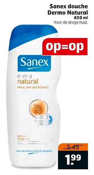 Aanbiedingen Sanex douche dermo natural - Sanex - Geldig van 13/02/2017 tot 26/02/2017 bij Trekpleister