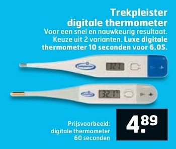 Aanbiedingen Trekpleister digitale thermometer - Huismerk - Trekpleister - Geldig van 13/02/2017 tot 26/02/2017 bij Trekpleister