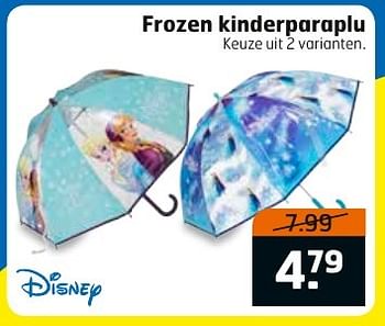 Aanbiedingen Frozen kinderparaplu - Disney - Geldig van 13/02/2017 tot 26/02/2017 bij Trekpleister