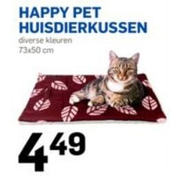 Aanbiedingen Happy pet huisdierkussen - Happy Pet - Geldig van 22/02/2017 tot 28/02/2017 bij Action