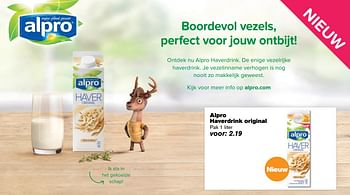 Aanbiedingen Alpro haverdrink original - Alpro Soya - Geldig van 21/02/2017 tot 28/02/2017 bij Hoogvliet