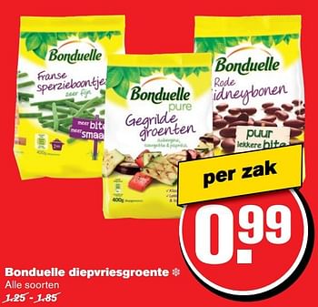 Aanbiedingen Bonduelle diepvriesgroente - Bonduelle - Geldig van 21/02/2017 tot 28/02/2017 bij Hoogvliet
