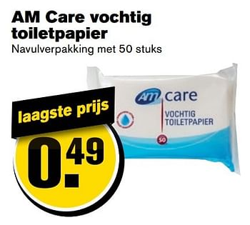 Aanbiedingen Am care vochtig toiletpapier - Am Care - Geldig van 21/02/2017 tot 28/02/2017 bij Hoogvliet
