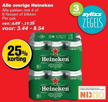 Aanbiedingen Alle overige heineken - Heineken - Geldig van 21/02/2017 tot 28/02/2017 bij Hoogvliet