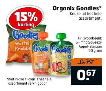 Aanbiedingen Organix goodies - Goodies - Geldig van 13/02/2017 tot 26/02/2017 bij Trekpleister