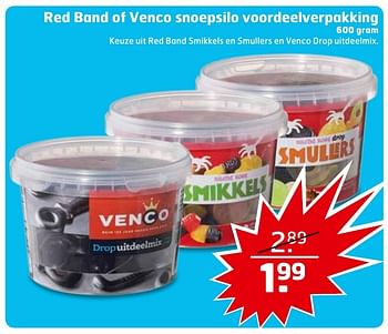 Aanbiedingen Red band of venco snoepsilo voordeelverpakking - Huismerk - Trekpleister - Geldig van 13/02/2017 tot 26/02/2017 bij Trekpleister