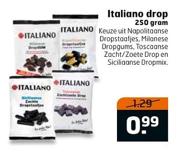 Aanbiedingen Italiano drop - Italiano - Geldig van 13/02/2017 tot 26/02/2017 bij Trekpleister