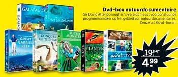 Aanbiedingen Dvd-box natuurdocumentaire - Huismerk - Trekpleister - Geldig van 13/02/2017 tot 26/02/2017 bij Trekpleister