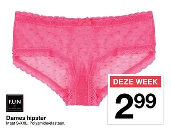 Aanbiedingen Dames hipster - Huismerk - Zeeman  - Geldig van 25/02/2017 tot 03/03/2017 bij Zeeman