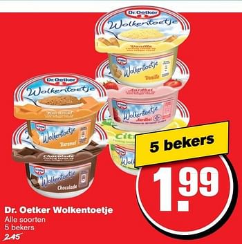 Aanbiedingen Dr. oetker wolkentoetje - Dr. Oetker - Geldig van 21/02/2017 tot 28/02/2017 bij Hoogvliet