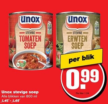 Aanbiedingen Unox stevige soep - Unox - Geldig van 21/02/2017 tot 28/02/2017 bij Hoogvliet