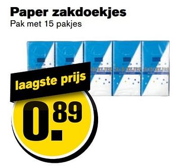 Aanbiedingen Paper zakdoekjes - Huismerk - Hoogvliet - Geldig van 21/02/2017 tot 28/02/2017 bij Hoogvliet