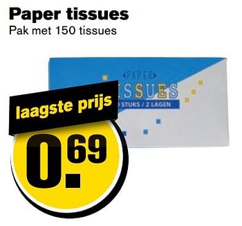 Aanbiedingen Paper tissues - Huismerk - Hoogvliet - Geldig van 21/02/2017 tot 28/02/2017 bij Hoogvliet