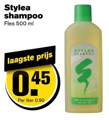 Aanbiedingen Stylea shampoo - Stylea - Geldig van 21/02/2017 tot 28/02/2017 bij Hoogvliet