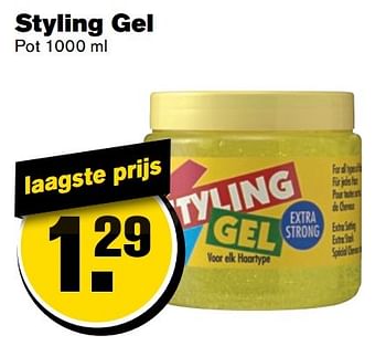 Aanbiedingen Styling gel - Stylea - Geldig van 21/02/2017 tot 28/02/2017 bij Hoogvliet