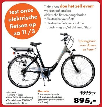 Aanbiedingen Elektrische fiets - Huismerk - Multi Bazar - Geldig van 26/02/2017 tot 31/03/2017 bij Multi Bazar