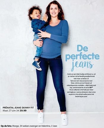 Aanbiedingen Prénatal jeans skinny fit - Huismerk - Prenatal - Geldig van 14/02/2017 tot 27/02/2017 bij Prenatal