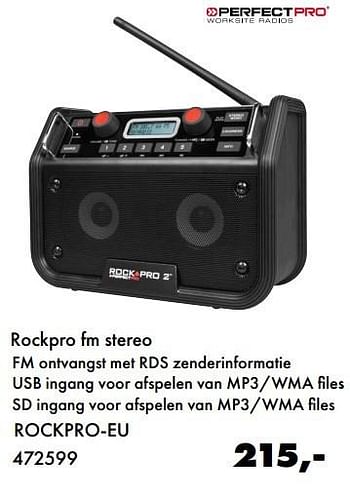 Aanbiedingen Perfect pro rockpro fm stereo rockpro-eu - Perfect Pro - Geldig van 26/02/2017 tot 31/03/2017 bij Multi Bazar