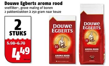 Aanbiedingen Douwe egberts aroma rood - Douwe Egberts - Geldig van 20/02/2017 tot 26/02/2017 bij Poiesz