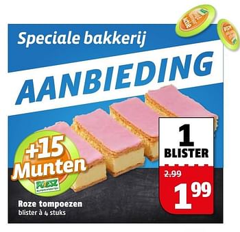 Aanbiedingen Roze tompoezen - Huismerk Poiesz - Geldig van 20/02/2017 tot 26/02/2017 bij Poiesz