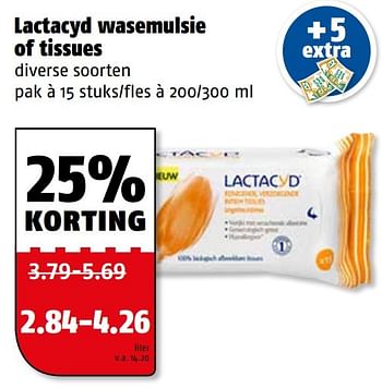 Aanbiedingen Lactacyd wasemulsie of tissues - Lactacyd - Geldig van 20/02/2017 tot 26/02/2017 bij Poiesz