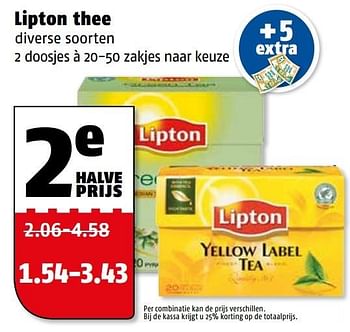 Aanbiedingen Lipton thee - Lipton - Geldig van 20/02/2017 tot 26/02/2017 bij Poiesz