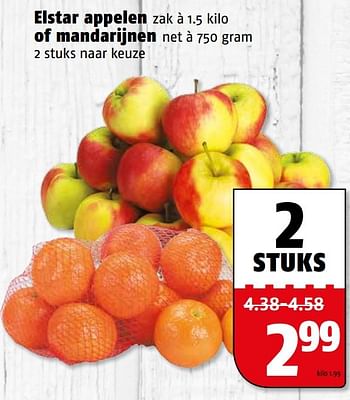 Aanbiedingen Elstar appelen of mandarijnen - Huismerk Poiesz - Geldig van 20/02/2017 tot 26/02/2017 bij Poiesz