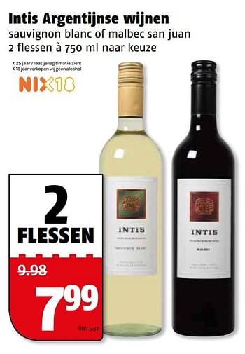 Aanbiedingen Intis argentijnse wijnen - Rode wijnen - Geldig van 20/02/2017 tot 26/02/2017 bij Poiesz