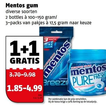 Aanbiedingen Mentos gum - GUM - Geldig van 20/02/2017 tot 26/02/2017 bij Poiesz
