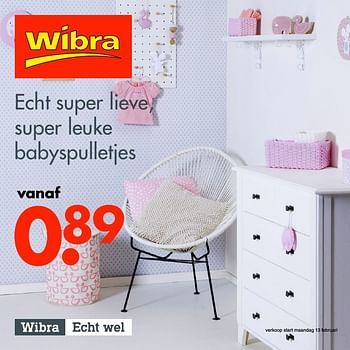 Aanbiedingen Echt super lieve, super leuke babyspulletjes - Huismerk - Wibra - Geldig van 13/02/2017 tot 04/03/2017 bij Wibra