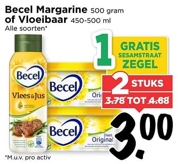 Aanbiedingen Becel margarine of vloeibaar - Becel - Geldig van 26/02/2017 tot 04/03/2017 bij Vomar