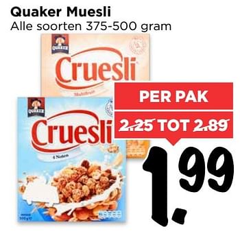 Aanbiedingen Quaker muesli - Quaker - Geldig van 26/02/2017 tot 04/03/2017 bij Vomar