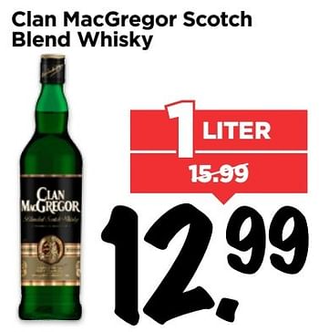 Aanbiedingen Clan macgregor scotch blend whisky - Clan Macgregor - Geldig van 26/02/2017 tot 04/03/2017 bij Vomar