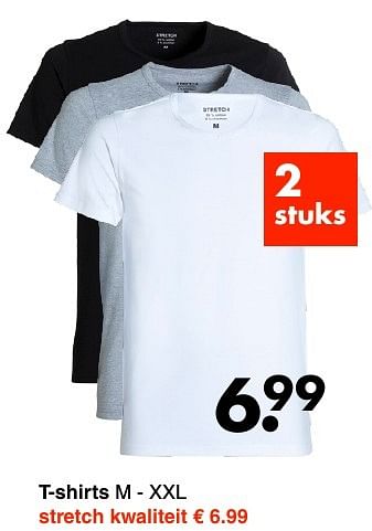 Aanbiedingen T-shirts - Huismerk - Wibra - Geldig van 13/02/2017 tot 04/03/2017 bij Wibra
