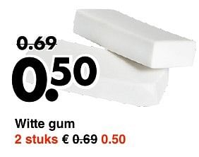 Aanbiedingen Witte gum - Huismerk - Wibra - Geldig van 13/02/2017 tot 04/03/2017 bij Wibra