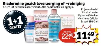 Aanbiedingen Diadermine gezichtsverzorging of reiniging - Diadermine - Geldig van 21/02/2017 tot 05/03/2017 bij Kruidvat