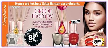 Aanbiedingen Nagellak color therapy - Sally Hansen - Geldig van 21/02/2017 tot 05/03/2017 bij Kruidvat