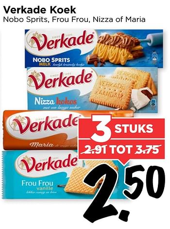 Aanbiedingen Verkade koek - Verkade - Geldig van 26/02/2017 tot 04/03/2017 bij Vomar