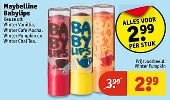 Aanbiedingen Maybelline babylips winter pumpkin - Maybelline - Geldig van 21/02/2017 tot 05/03/2017 bij Kruidvat