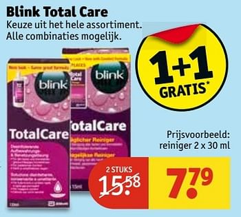 Aanbiedingen Blink total care reiniger - Blink - Geldig van 21/02/2017 tot 05/03/2017 bij Kruidvat