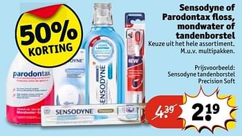 Aanbiedingen Sensodyne of parodontax floss, mondwater of tandenborstel - Sensodyne - Geldig van 21/02/2017 tot 05/03/2017 bij Kruidvat