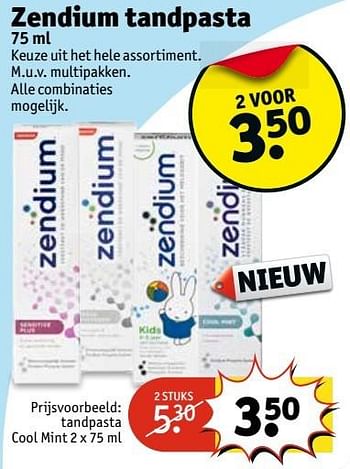 Aanbiedingen Zendium tandpasta - Zendium - Geldig van 21/02/2017 tot 05/03/2017 bij Kruidvat