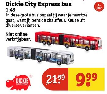 Aanbiedingen Dickie city express bus - Dickie - Geldig van 21/02/2017 tot 05/03/2017 bij Kruidvat