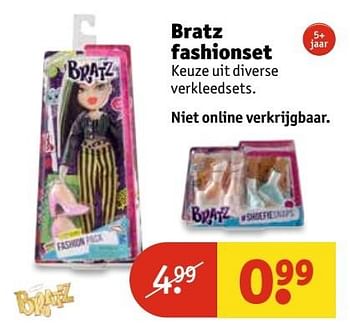 Aanbiedingen Bratz fashionset - Bratz - Geldig van 21/02/2017 tot 05/03/2017 bij Kruidvat