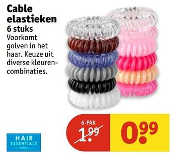 Aanbiedingen Cable elastieken - Huismerk - Kruidvat - Geldig van 21/02/2017 tot 05/03/2017 bij Kruidvat
